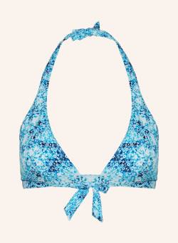 Vilebrequin Neckholder-Bikini-Top Flowers Tie & Die Fleche blau von Vilebrequin