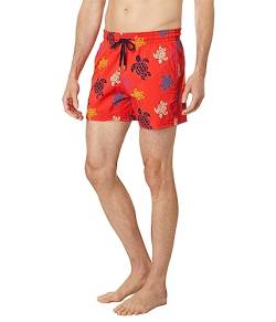 Vilebrequin Ronde des Tortues Multicolores Stretch-Badeshorts Für Herren Mohnrot, Coquelicot, XXL von Vilebrequin