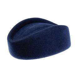 sur la tête Pillbox-Hut Stewardess - Marineblau - One Size von Village Hats