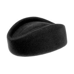 sur la tête Pillbox-Hut Stewardess - Schwarz - One Size von Village Hats