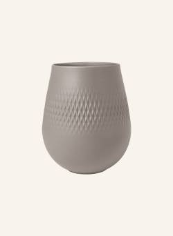 Villeroy & Boch Vase Carré Klein Manufacture Collier Taupe beige von Villeroy & Boch