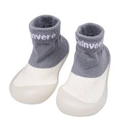 Vimoli Kinder Jungen Mädchen Anti Rutsch Socken Schuhe Babyschuhe rutschfeste Sohle Lauflernschuhe Krabbelschuhe Weich Bequem Hausschuhe Sohle Socken Schuhe (Blue, 20/21EU) von Vimoli