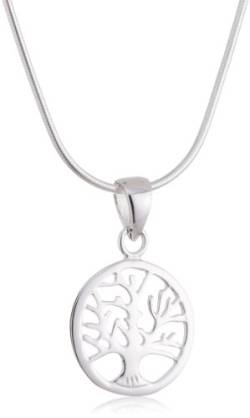 Vinani Anhänger Lebensbaum Baum des Lebens Mandala klein mit Schlangenkette 50 cm Sterling Silber 925 Kette Italien ABL-S50 von Vinani