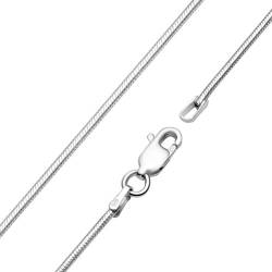 Vinani Damen Halskette 925 - Schlangenkette ohne Anhänger für Frauen, etwas stärker Italien hochwertig aus 1,4 mm 925 Sterling Silber 925 Kette S455 von Vinani