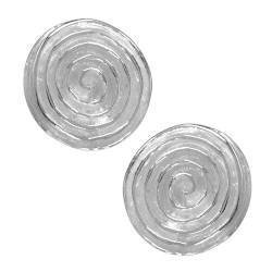 Vinani Damen Ohrstecker 925 Silber - Kreis Spirale mattiert glänzend - Ohrring Set für Frauen aus 925 Sterling Silber OSA von Vinani