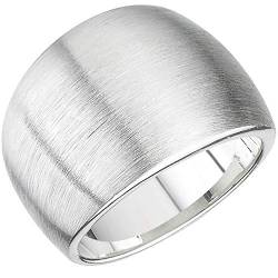 Vinani Design Ring abgerundet bauchig massiv mattiert 925 Sterling Silber Größe 58 (18.5) 2RAL58 von Vinani