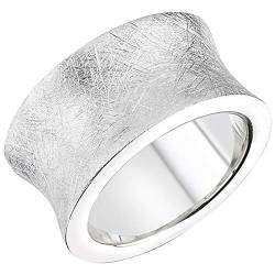 Vinani Design Ring massiv gebürstet schlicht 925 Sterling Silber Größe 58 (18.5) 2RAT58 von Vinani