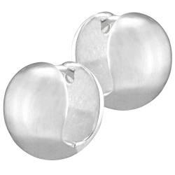 Vinani Klapp-Creolen Kugelform mattiert Sterling Silber 925 Ohrringe CJP von Vinani