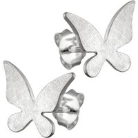 Vinani Paar Ohrstecker, Vinani Ohrstecker Schmetterling gebürstet Sterling Silber 925 Ohrringe OSLM von Vinani