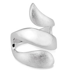 Vinani Ring Schlange gedreht glänzend gebürstet Sterling Silber 925 Schlangenring Größe 62 (19.7) RSG62 von Vinani