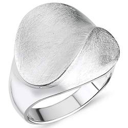 Vinani eleganter Design Ring verspielt verschlungen breit gebürstet 925 Sterling Silber Größe 62 (19.7) 2ROA62 von Vinani