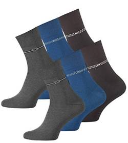 VCA 6 Paar Herren Socken Kurzschaft aus gekämmter Baumwolle, ohne Gummibund, ohne Naht, Top Qualität. Gr. 43-46 von Vincent Creation