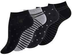 Vincent Creation 12 Paar Süsse Damen & Mädchen Sneaker Socken Dot´s and Stripes, Baumwolle - gepunktet und geringelt von Vincent Creation