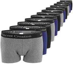 Vincent Creation 12er Pack Herren Boxershorts Retroshorts Hipster Fitted, Gemischt, Gr. M von Vincent Creation