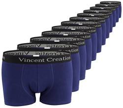 Vincent Creation 12er Pack Herren Boxershorts Retroshorts Hipster Fitted, Marine, Gr. M von Vincent Creation