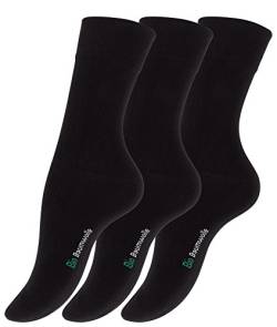 Vincent Creation 6 Paar Schwarze Damen Bio-Baumwoll Socken aus reiner Bio-Baumwolle von Vincent Creation