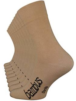 Vincent Creation 9 Paar Bambus Socken, Unisex Bambussocken für Damen und Herren (39-42, 9 Paar - Beige) von Vincent Creation