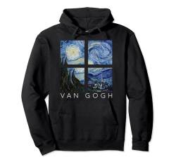 Van Gogh Gemälde mit Sternennacht, Collage Vincent Van Gogh Pullover Hoodie von Vincent Van Gogh Art Aesthetic Paintings