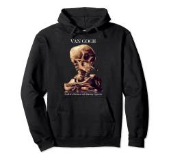 Van Gogh Skelett mit Totenkopf Malerei Kunst Ästhetik Pullover Hoodie von Vincent Van Gogh Art Aesthetic Paintings