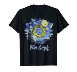 Van Gogh Sternennacht Sonnenblume Van Gogh Sonnenblumen Kunst T-Shirt von Vincent Van Gogh Art Aesthetic Paintings