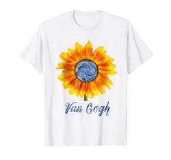 Van Gogh Sternennacht Sonnenblume Van Gogh Sonnenblumen Kunst T-Shirt von Vincent Van Gogh Art Aesthetic Paintings
