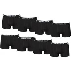 Vincenzo Bellini – Hipster Boxershorts, 8er Pack, Bequeme und atmungsaktive Herren Unterwäsche, Baumwolle Unterhosen Männer in 8 Ausführungen, Basic Boxer (schwarz, XXL) von Vincenzo Bellini