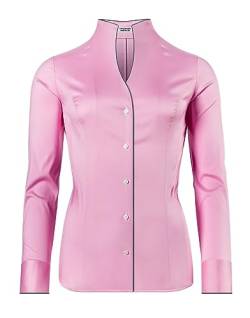 Vincenzo Boretti Bluse, Slim-fit/tailliert, Stretch, Kelchkragen - bügelleicht pink 40 von Vincenzo Boretti