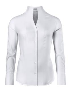 Vincenzo Boretti Bluse, modern-fit/leicht tailliert, Kelchkragen, Soft Oxford - bügelleicht weiß 38 von Vincenzo Boretti