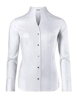 Vincenzo Boretti Bluse, modern-fit/leicht tailliert, Kelchkragen, Soft Twill - bügelleicht weiß 34 von Vincenzo Boretti