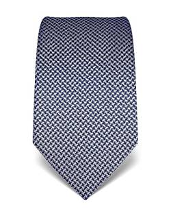 Vincenzo Boretti Herren Krawatte reine Seide Hahnentritt Muster edel Männer-Design zum Hemd mit Anzug für Business Hochzeit 8 cm schmal/breit dunkelblau von Vincenzo Boretti