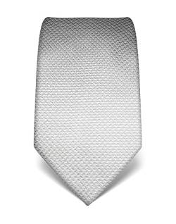 Vincenzo Boretti Herren Krawatte reine Seide Hahnentritt Muster edel Männer-Design zum Hemd mit Anzug für Business Hochzeit 8 cm schmal/breit grau von Vincenzo Boretti