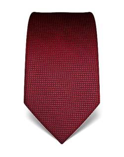 Vincenzo Boretti Herren Krawatte reine Seide Karo Muster kariert edel Männer-Design zum Hemd mit Anzug für Business Hochzeit 8 cm schmal/breit rot von Vincenzo Boretti