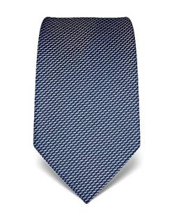 Vincenzo Boretti Herren Krawatte reine Seide gemustert edel Männer-Design zum Hemd mit Anzug für Business Hochzeit 8 cm schmal/breit dunkelblau von Vincenzo Boretti