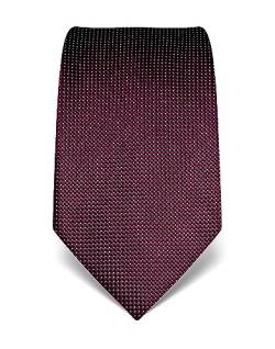 Vincenzo Boretti Herren Krawatte reine Seide gepunktet edel Männer-Design zum Hemd mit Anzug für Business Hochzeit 8 cm schmal/breit aubergine von Vincenzo Boretti