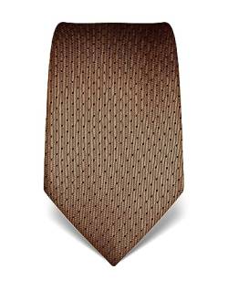 Vincenzo Boretti Herren Krawatte reine Seide gepunktet edel Männer-Design zum Hemd mit Anzug für Business Hochzeit 8 cm schmal/breit braun von Vincenzo Boretti
