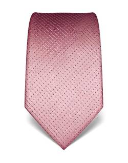 Vincenzo Boretti Herren Krawatte reine Seide gepunktet edel Männer-Design zum Hemd mit Anzug für Business Hochzeit 8 cm schmal/breit rosa von Vincenzo Boretti