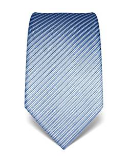 Vincenzo Boretti Herren Krawatte reine Seide gestreift edel Männer-Design zum Hemd mit Anzug für Business Hochzeit 8 cm schmal/breit flieder von Vincenzo Boretti
