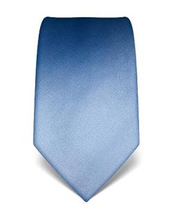 Vincenzo Boretti Herren Krawatte reine Seide uni einfarbig edel Männer-Design zum Hemd mit Anzug für Business Hochzeit 8 cm schmal/breit hellblau von Vincenzo Boretti