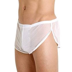 Vinesand Herren Sexy Unterwäsche Boxershorts Mesh Atmungsaktive Unterhose Herren Mesh Shorts Durchsichtig mit großem Schlitz Bodys von Vinesand