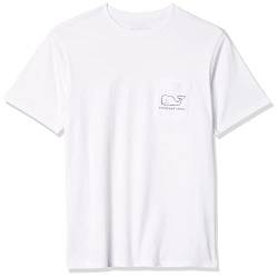 Vineyard Vines Herren Short-Sleeve Vintage Whale Pocket Tee T-Shirt, weiße Kappe, S von Vineyard Vines