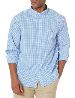 Vineyard Vines Herren Popeline klassischer Passform und Knopfleiste Hemd mit Button-Down-Kragen, Tide Blue, L von Vineyard Vines