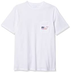 vineyard vines Herren Kurzärmliges V-Ausschnitt und Americana Whale Pocket T-Shirt, weiße Kappe, XX-Large von Vineyard Vines