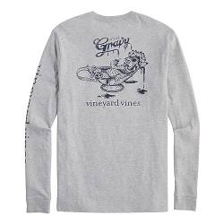 vineyard vines It's All Gravy Langarm-T-Shirt für Herren, Grau meliert, XL von Vineyard Vines