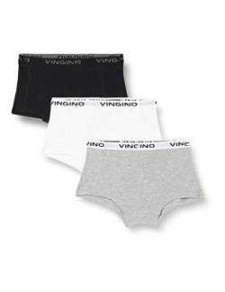 Vingino Girls Hipster Girls Boxer (3-Pack) in Color Multicolor Grey-Black Size XS von Vingino