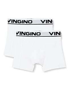 Vingino Jungen Boys (2-Pack) Boxer Shorts, Real White, 10 Jahre EU von Vingino
