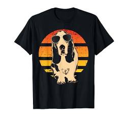 Retro Basset Hound T-Shirt Geschenk Idee von Vintage Basset Hounds Retro T-Shirts