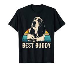 Retro Basset Hound T-Shirt Geschenk Idee von Vintage Basset Hounds Retro T-Shirts