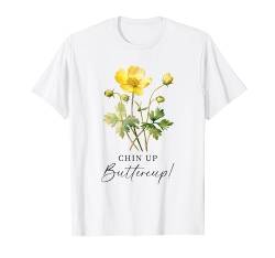 Damen Vintage Gelb Butterblume Blume Botanische Inspiration T-Shirt von Vintage Botanical Flowers Shirt for Women & Girls