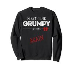 Vintage Promoted To Grumpy Est. 2024 Again Bald to be Papa Sweatshirt von Vintage Dad Grandpa Great Grandpa