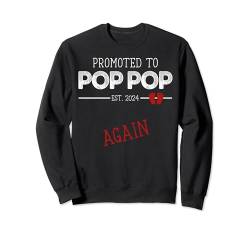 Vintage Promoted To Pop Pop Est. 2024 Again Bald to be Papa Sweatshirt von Vintage Dad Grandpa Great Grandpa